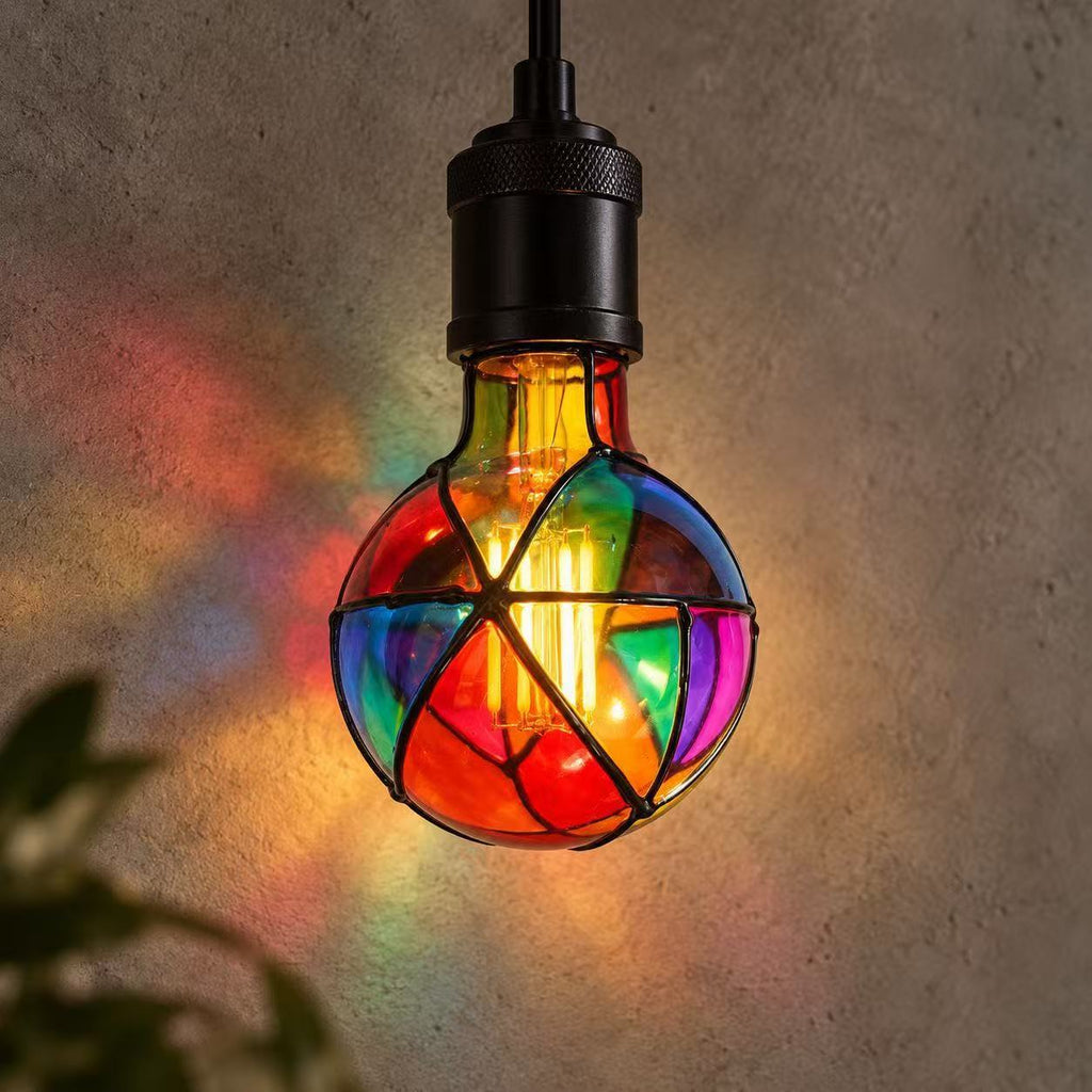 Mosaic-Style Decorative Light Bulb on display