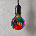 Mosaic-Style Decorative Light Bulb on display