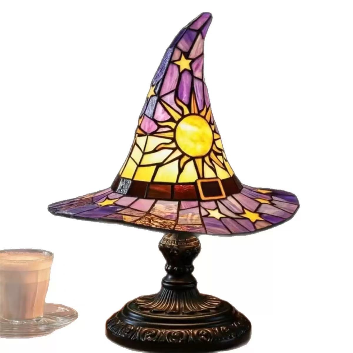 Purple Celestial Witch Hat Lamp