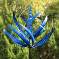 Blue Lotus Garden Wind Spinner